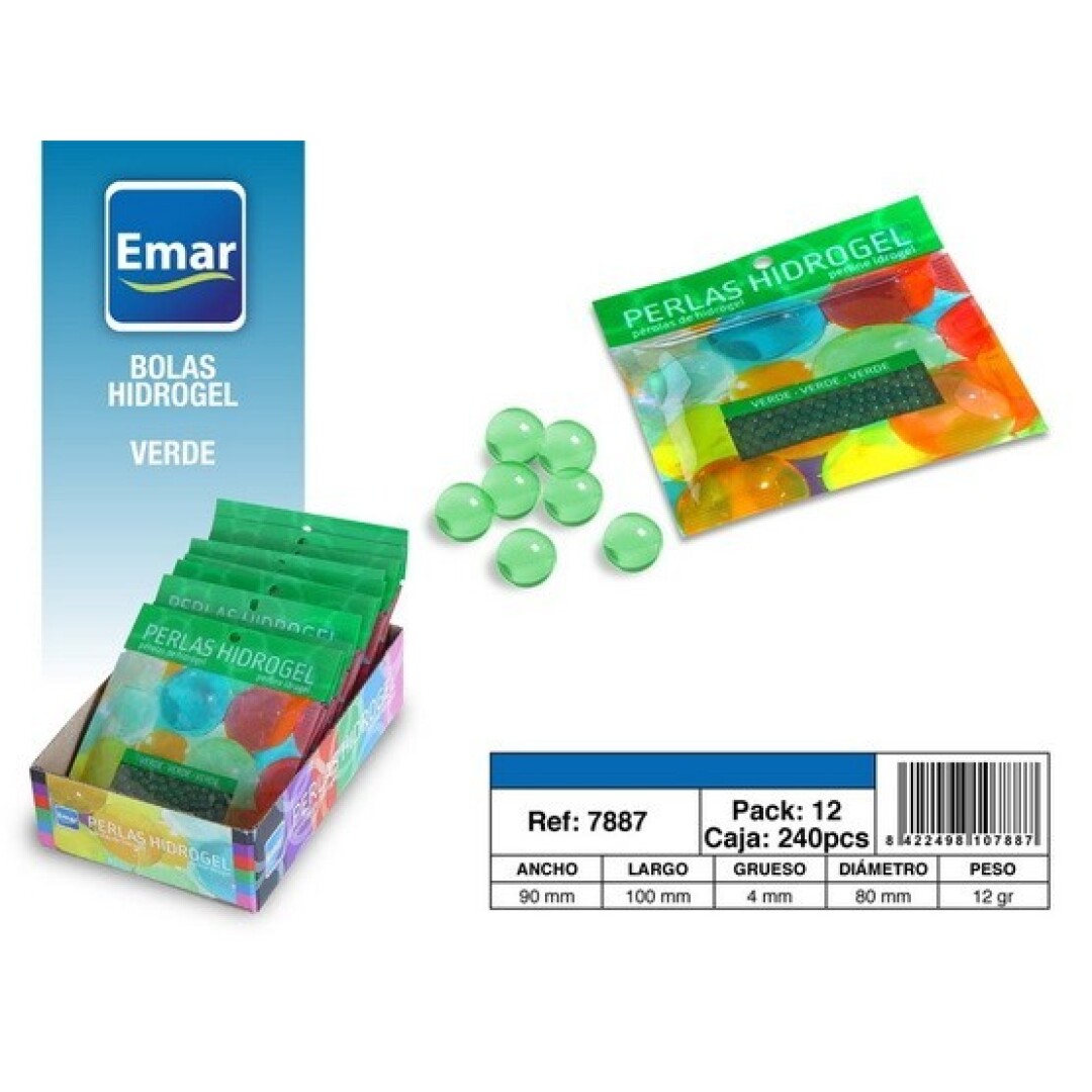 Perlas hidrogel 12gr verde