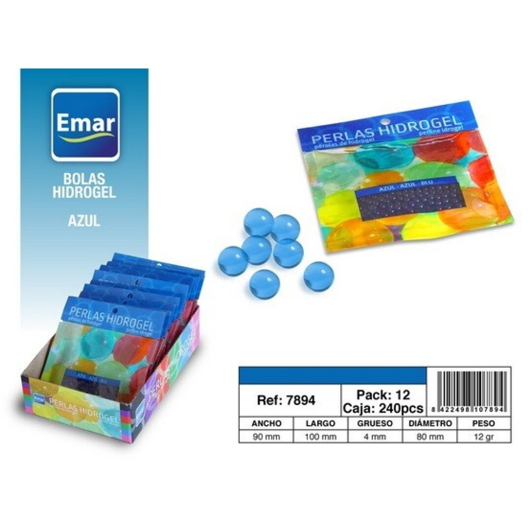 Perlas hidrogei 12gr azul