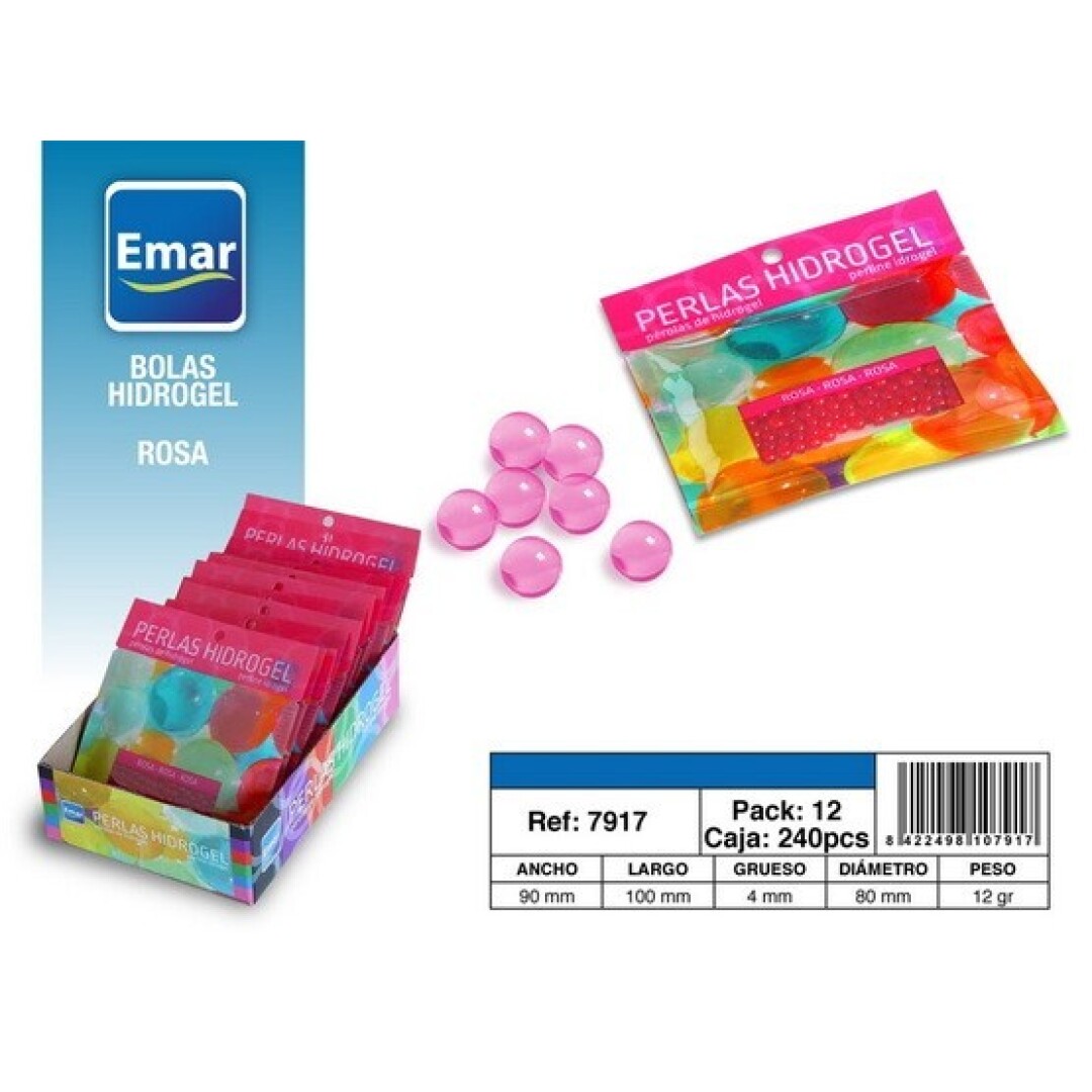 Perlas hidrogel 12gr rosa