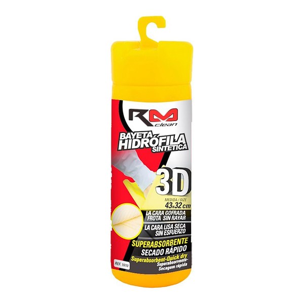 Bayeta hidrofila 3d "rm clean" med. 43 x 32 cm ( 12 )