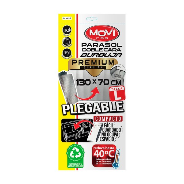 Parasol movi car aluminizado doble