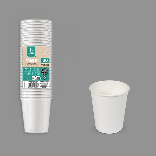 S/30 vaso cartón blanco 120 cc
