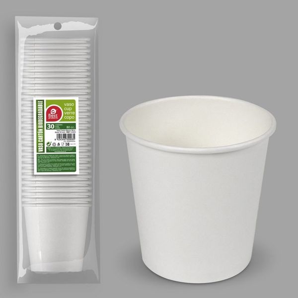 S/30 vaso cartón blanco 80 cc