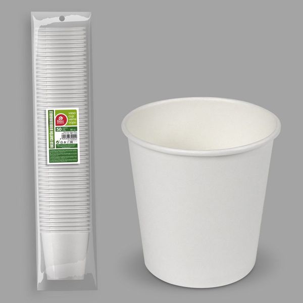 S/50 vaso cartón blanco 80 cc
