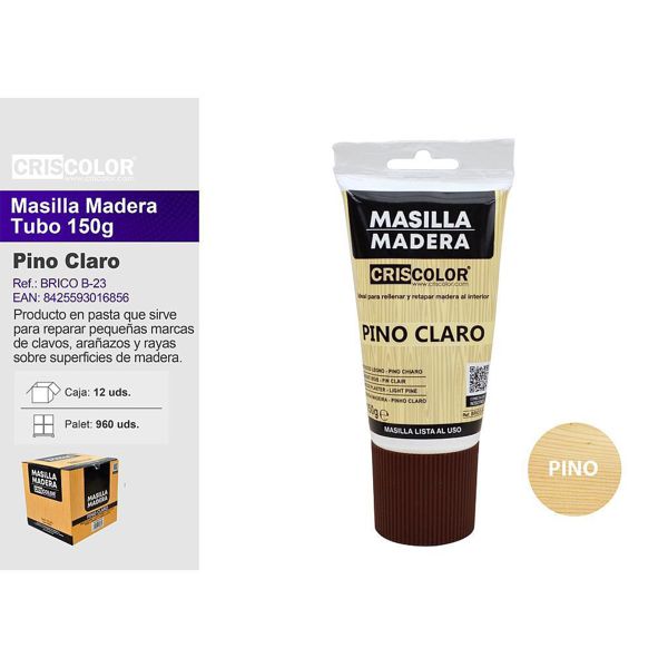 [brico b-23] brico masilla madera pino claro 150g