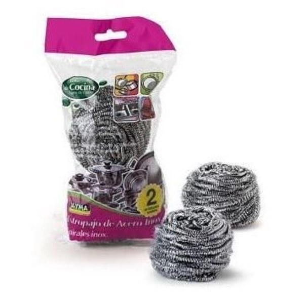 2 estropajos acero 40g en bolsa