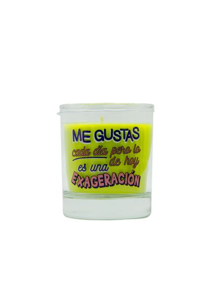 Vela vaso perf mensaje exageracion