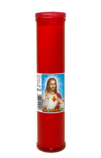 Velón Extralargo V-11 Corazón Jesús Rojo