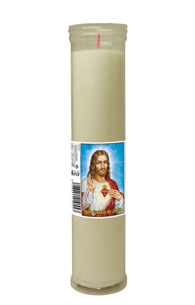 Velón Extralargo V-11 Corazón Jesús Transp.