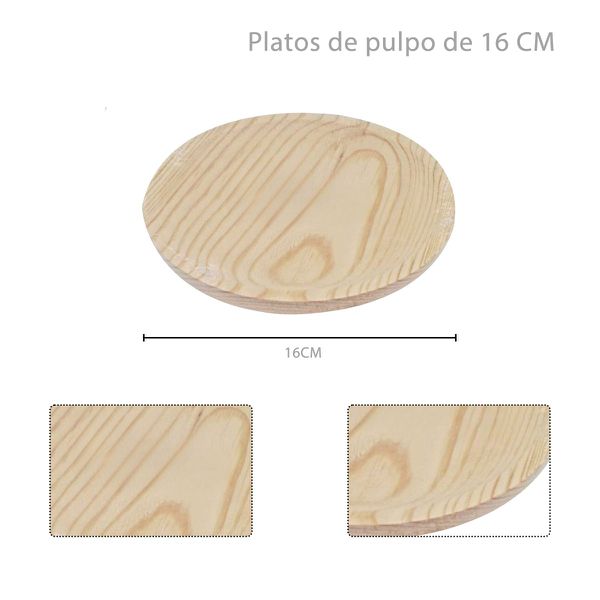 Platos de pulpo de 16 CM