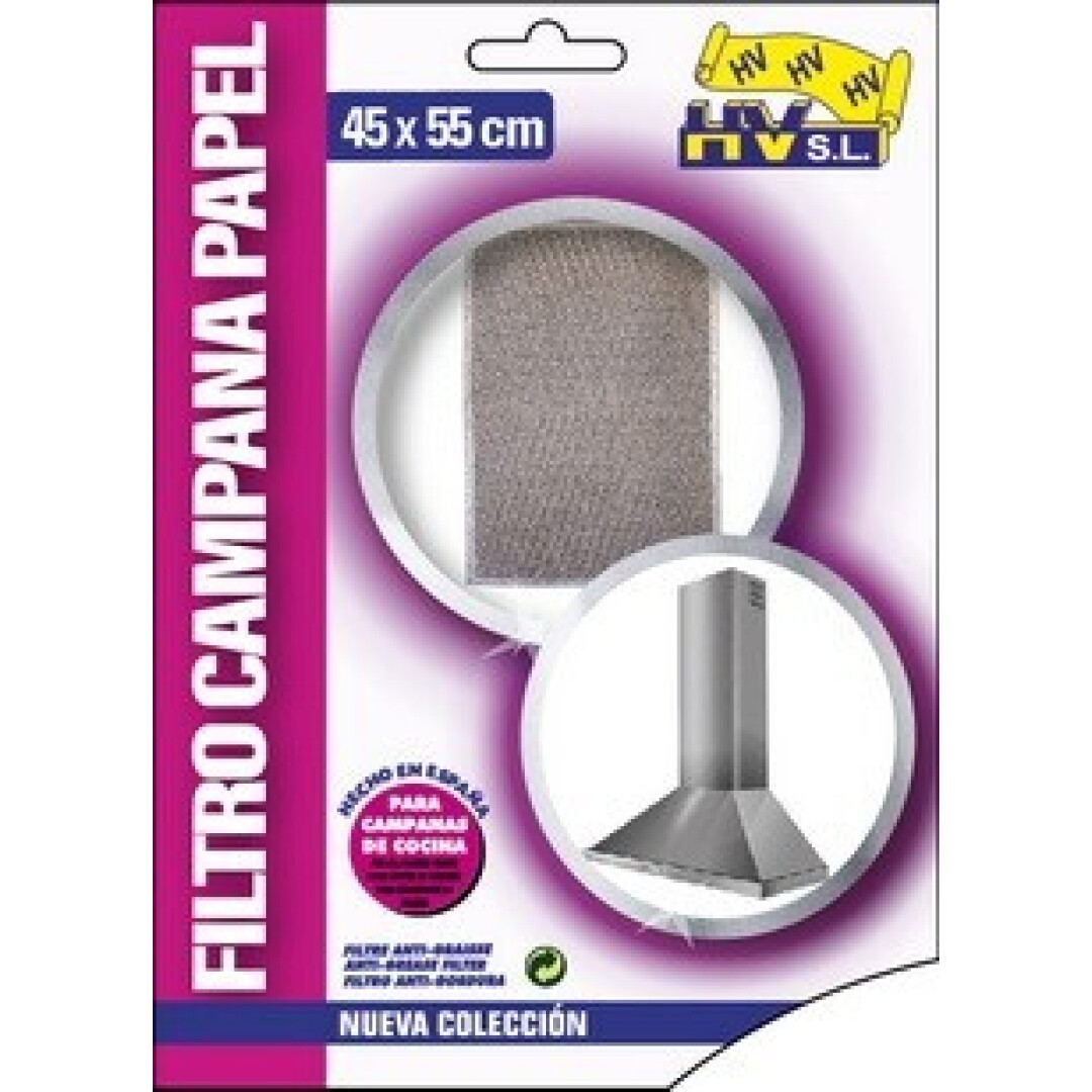 Filtro antigrasa papel