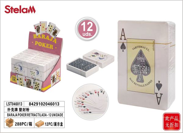 Baraja poker retractil 12/ud