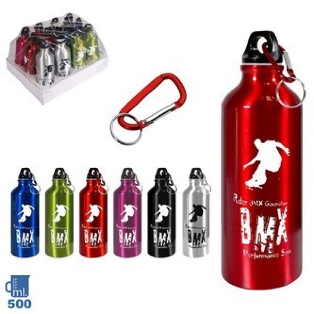Botella agua mosqueton 550ml