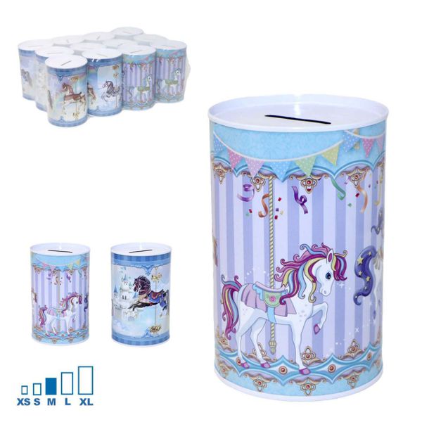 Hucha m metal fantasy unicornio surtido