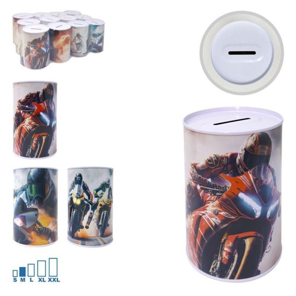 Hucha m metal moto surtido