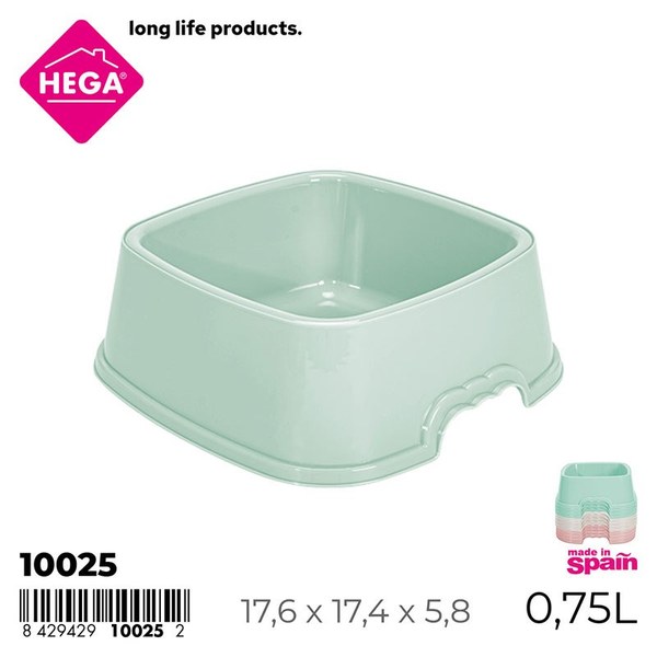Comedero braco cuadrado 0.75l