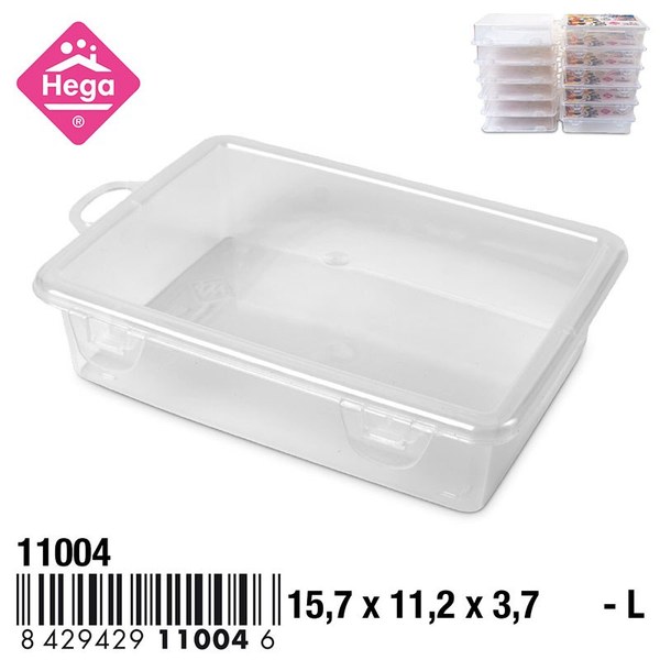Maletin almanzor multihobby 15,7 cm. transparente