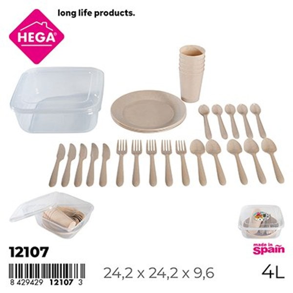 Picnic gourmet 5 servicios 31 pzas. 4 l