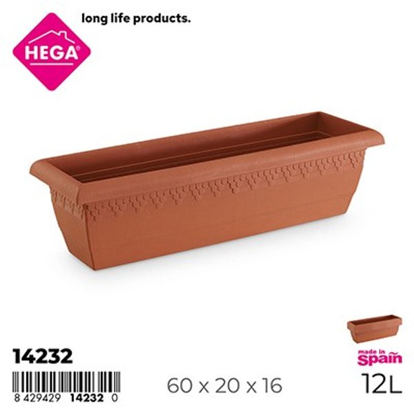 Jardinera lima rectangular 60 cm.