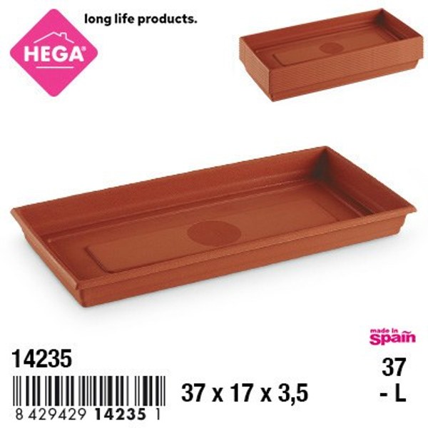 Plato lima rectangular 37 cm.