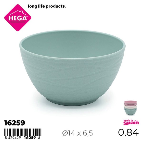 Cuenco vajilla nido 0,840 l. surtido pastel