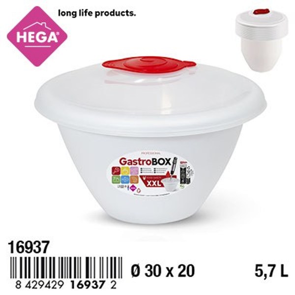 Bol gastrobox con tapa para batidora 5,7 l.