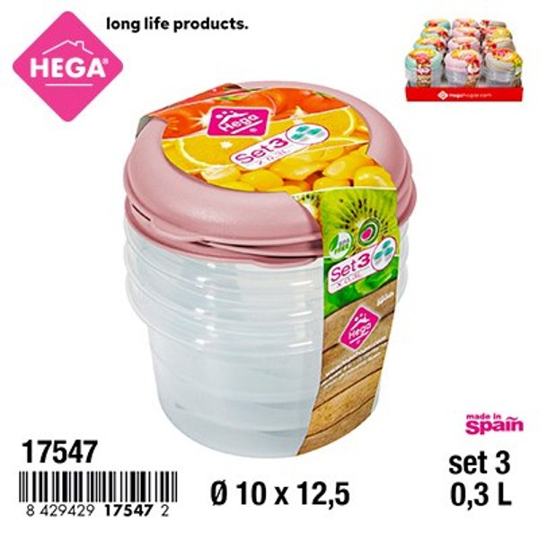 Fiambrera baby redonda 0.3l