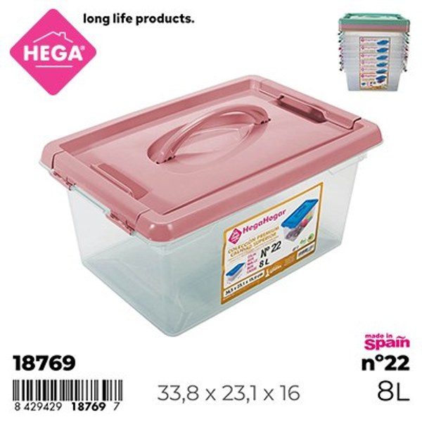 Caja nº22 new box con cierres y asa 8 l.