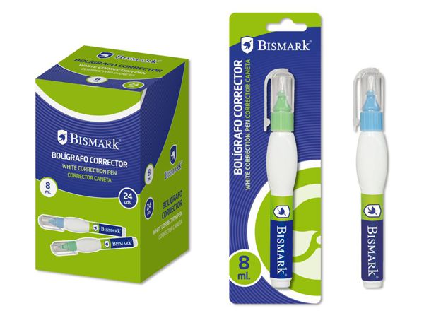 Boligrafo corrector bismark 8 ml