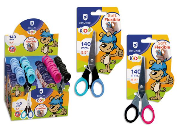 Tijera escolar bismark kids soft flex 140mm .5.5´