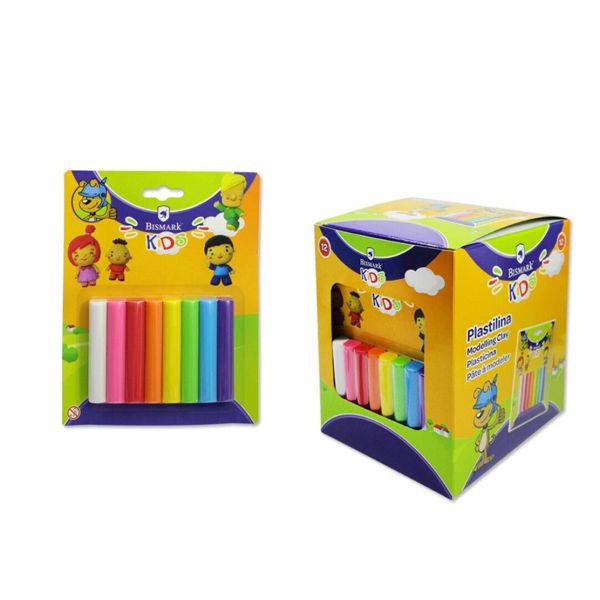 Plastilina blister 8 colores basicos 100grs.