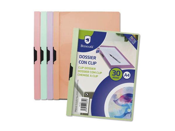 Pp pastel dossier c/ clip a4 310x225