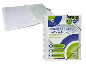 Pp bismark carpeta espiral 60 fundas transp.