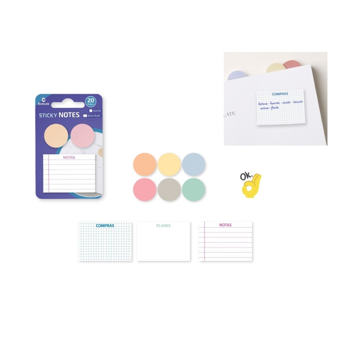 Notas planner adhesivas recordatorios y apuntes