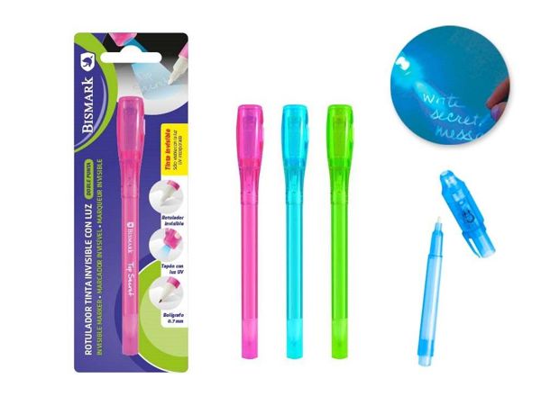 Boligrafo tinta invisible doble punta