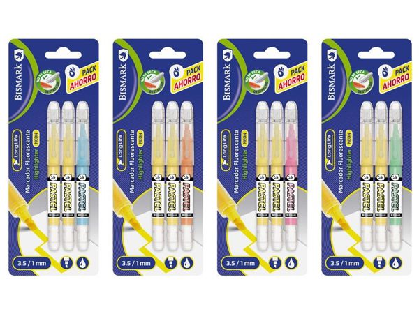 Marcador fluorescente tinta liquida 3 uds pastel