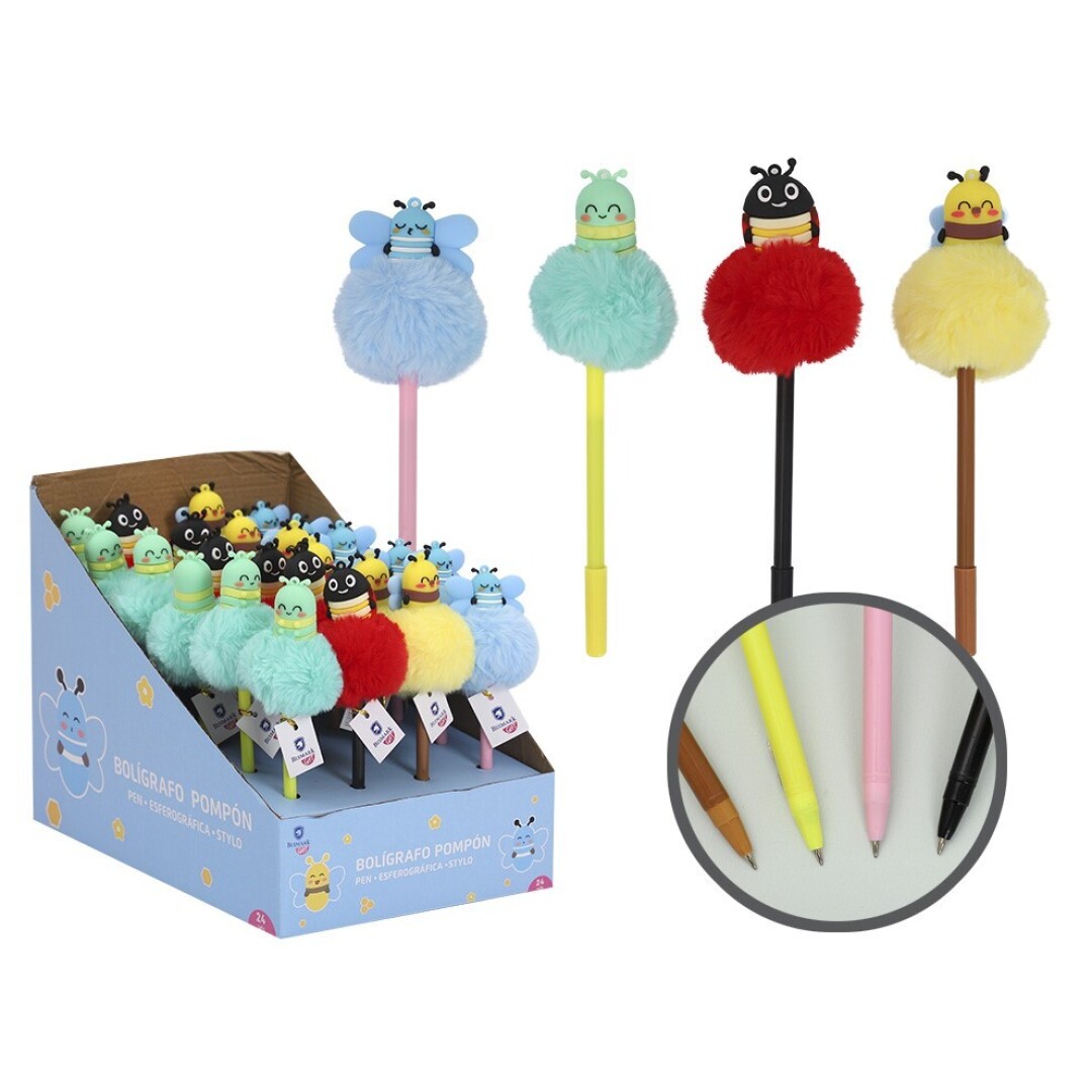 Boligrafo pompom lady bird