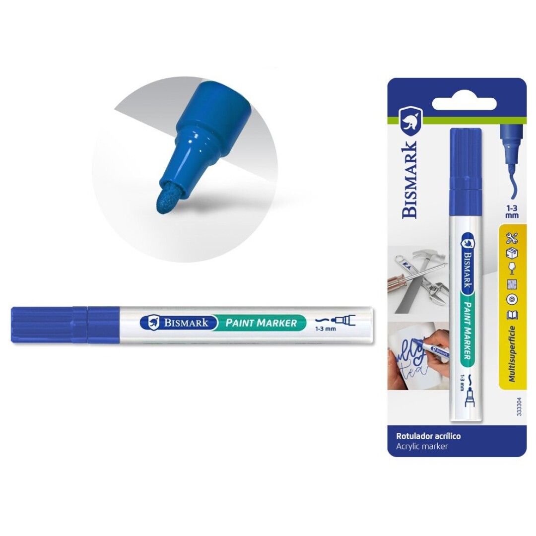 Rotulador pintura acrilica 1-3mm azul oscuro