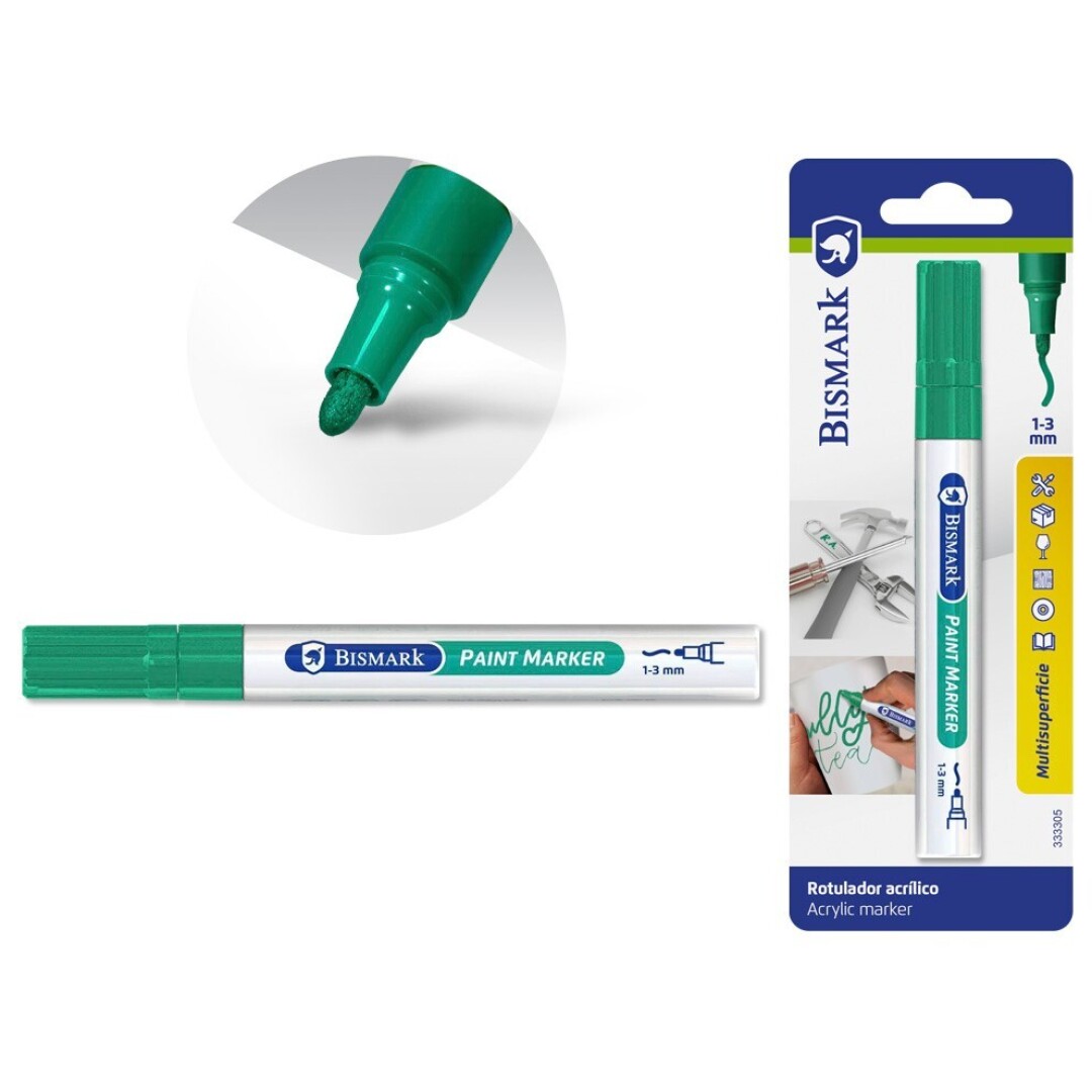Rotulador pintura acrilica 1-3mm verde