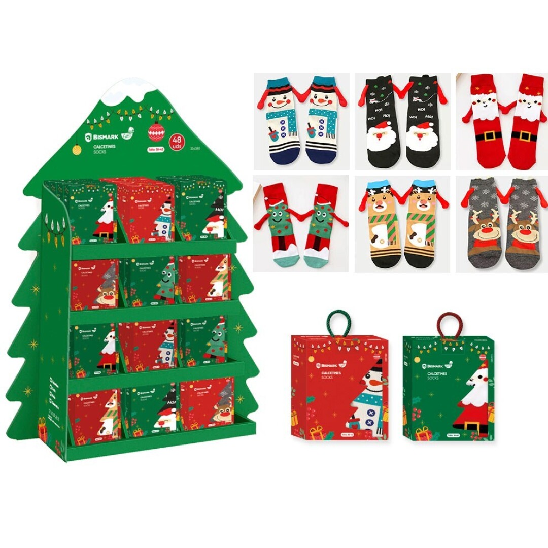 Calcetines navidad expositor 48 und