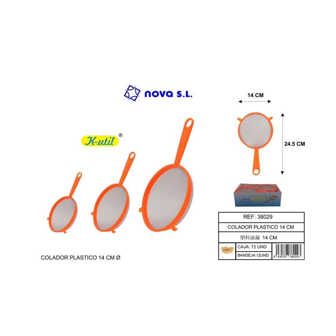 Plastico 14cm colador