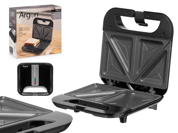 Sandwichera x2 negra 750w