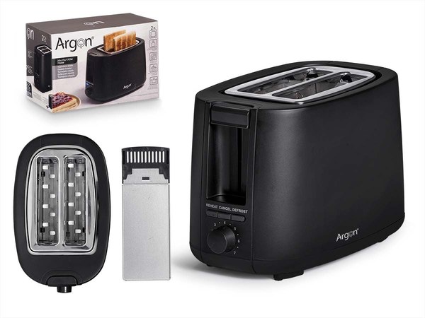 Tostador doble negro mate 750w
