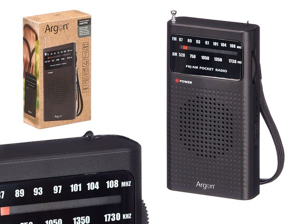 Radio bolsillo pilas am fm negra
