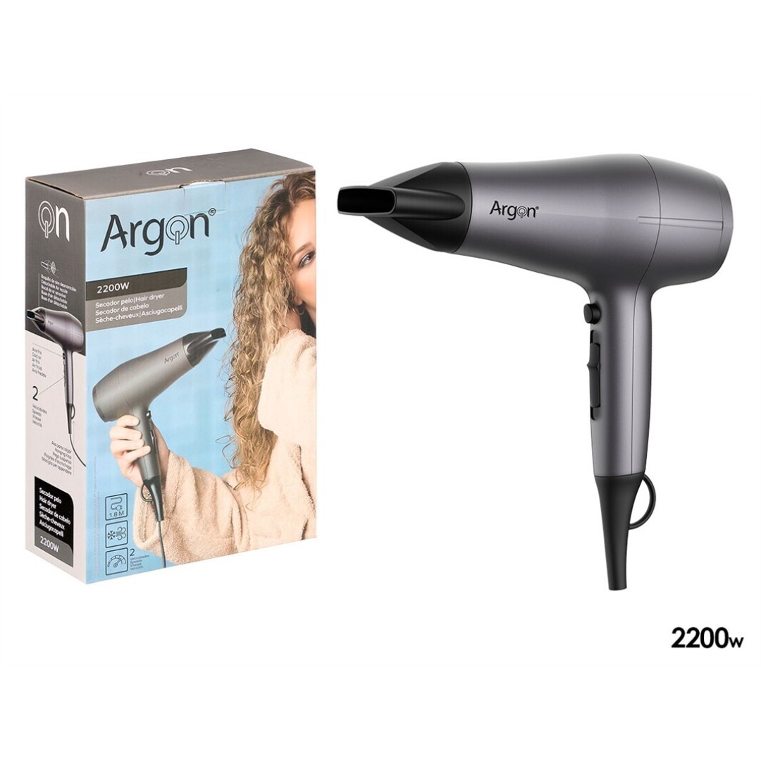 Secador pelo antracita negro mate 2200w