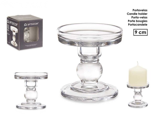 Candelabro cristal bola s 9cm