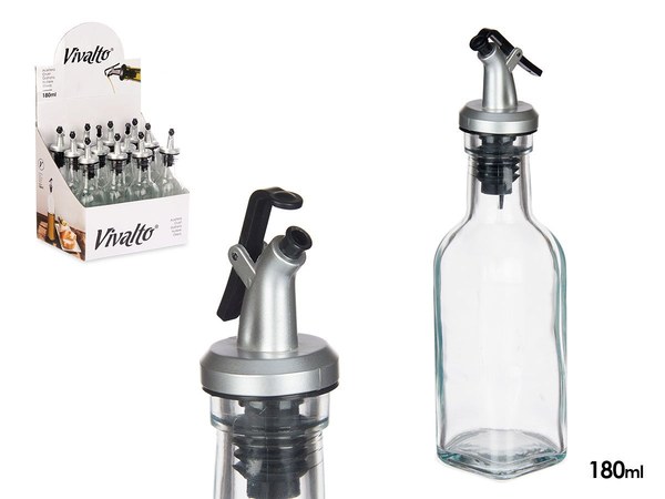 Aceitera vidrio tapon dosificador 180 ml