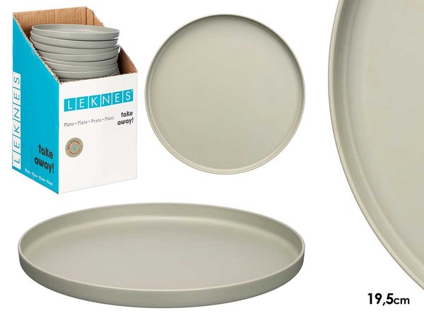 Plato llano 19,5cm diam gris