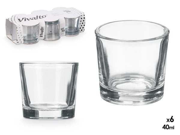 Set 6 vasos chupito 40ml