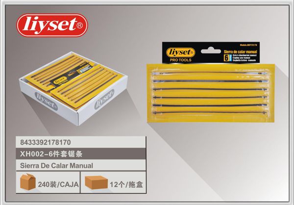 Hojas de sierra de calar manual xh002-6pcs170mm